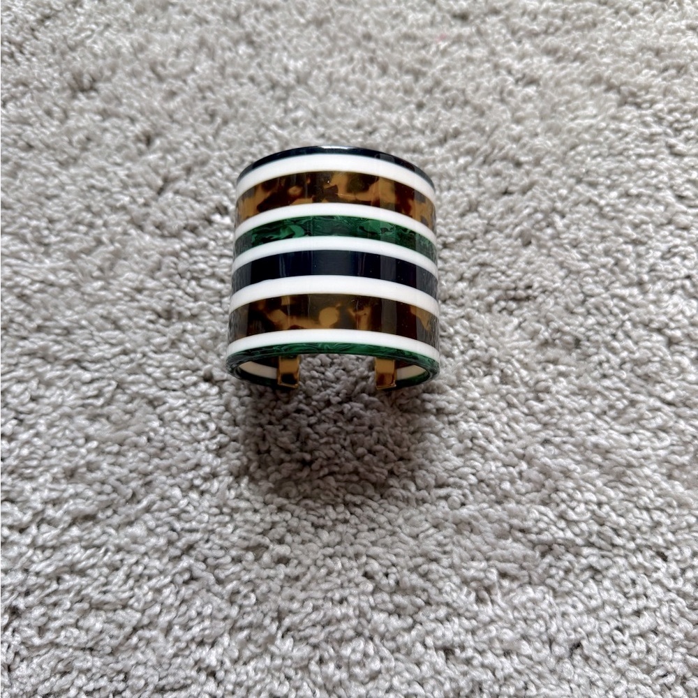 Tory Burch Striped Cuff Bracelet